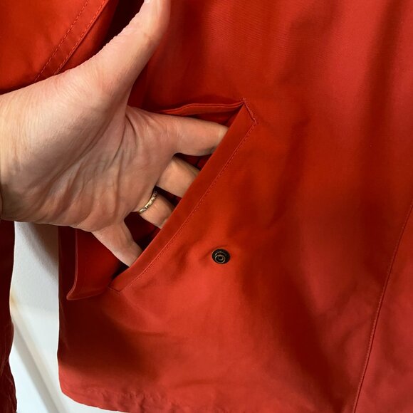 Uniqlo Cotton Blend Parka, Size Medium, Red, Hood Lightweight AdjustableWaist - Picture 5 of 15